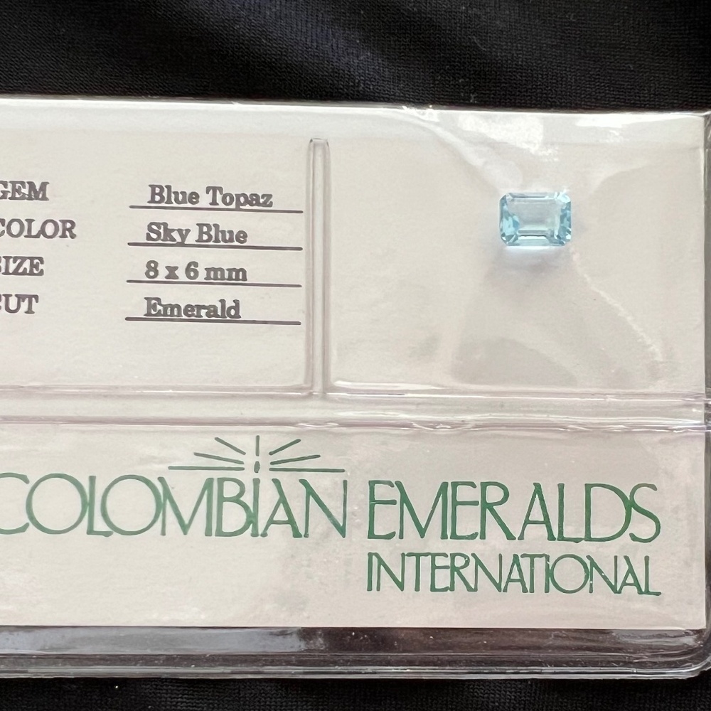 Blue Topaz Emerald Cut Gemstone